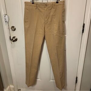 Banana Republic Classic Khaki Tan Slim Fit Chinos Chino 100% Cotton Trousers 33